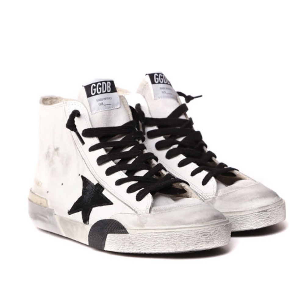 GOLDEN GOOSE Men's Francy White/Black Sneakers